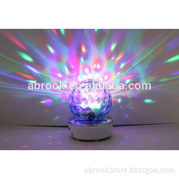 Mini portable rechargable disco light led speaker